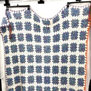 Handmade Crochet Throw Blanket 46”x66”